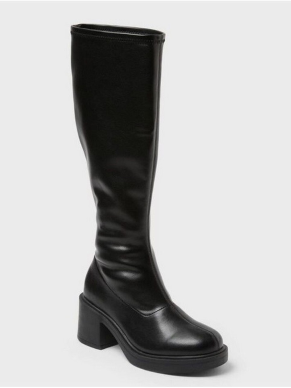 wild fable Black Knee-High Chunky Heel Boots